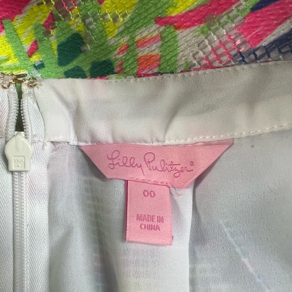 Lilly PULITZER Hilah Floral Print Mesh Skirt & Top Set Neon Multicolor SZ 00 XXS - Picture 10 of 15